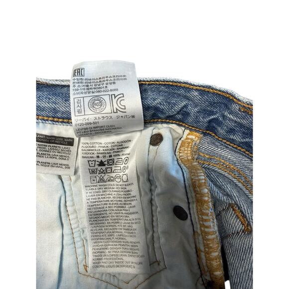 Levis Premium 501 Button Fly Cut off Shorts Light Wash  Size 27 - Picture 6 of 8